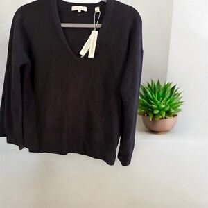 Vince Classic Black V-Neck Cashmere Sweater retails for $395.00